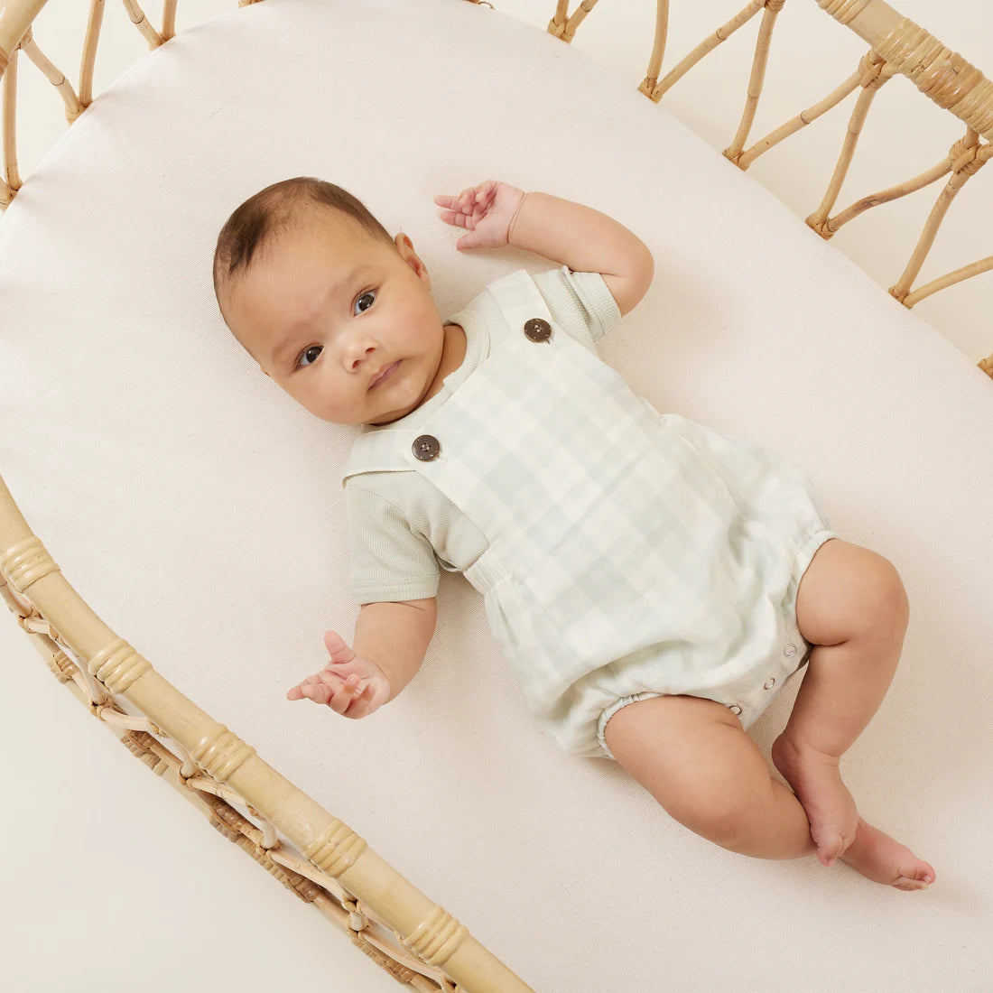 Sage Gingham Playsuit – Smoke
