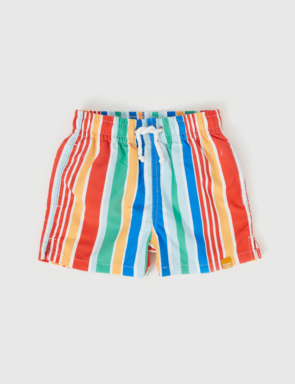 Bold Stripe Board Shorts - Primary