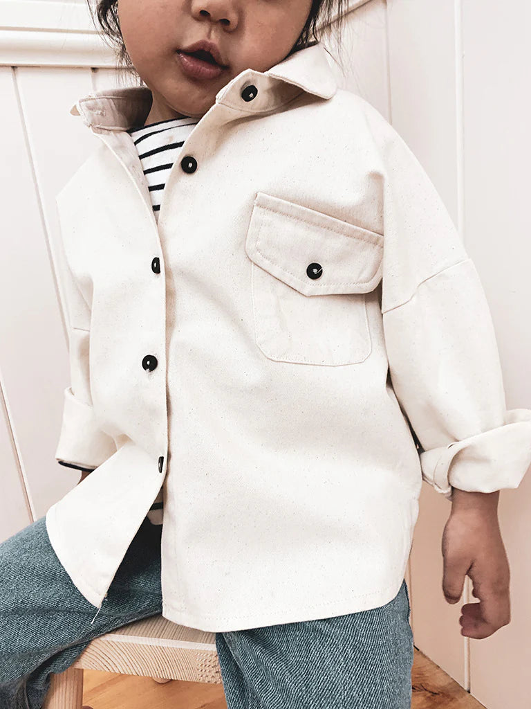 Stevie Twill Overshirt – Natural