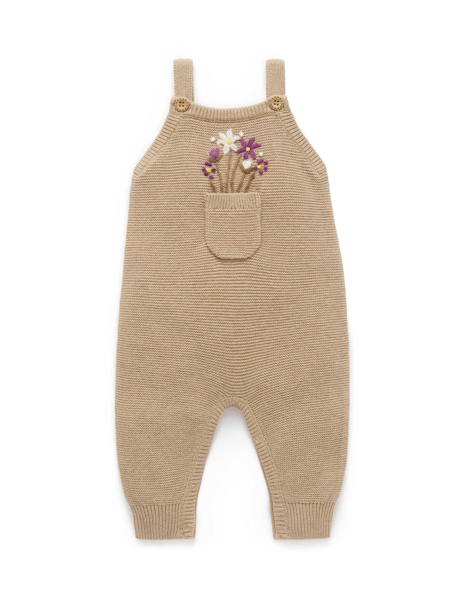 Knitted Overall - Biscuit Melange