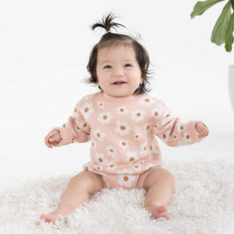 Jacquard Knit Jumper Romper - Blossom
