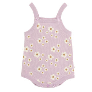 Jacquard Summer Knit Romper - Orchid Bloom
