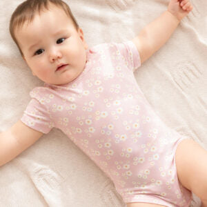 Comfy Bodysuit Short Sleeve - Orchid Bloom