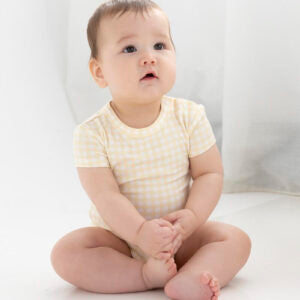 Comfy Bodysuit Short Sleeve - Goldie Check