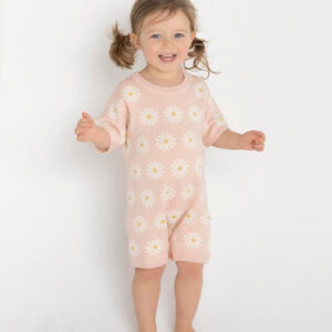 Slouchy Jacquard Knit Romper - Darling Daisy