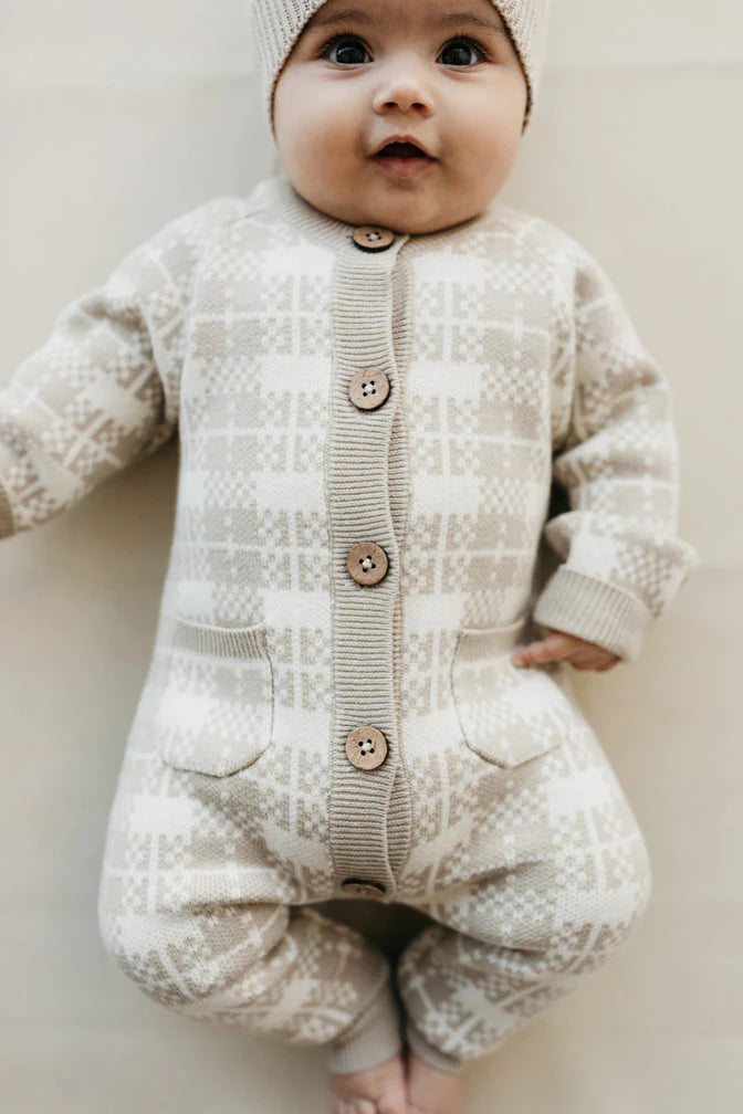 Marlo Knitted Onepiece – Marlo Check Jacquard
