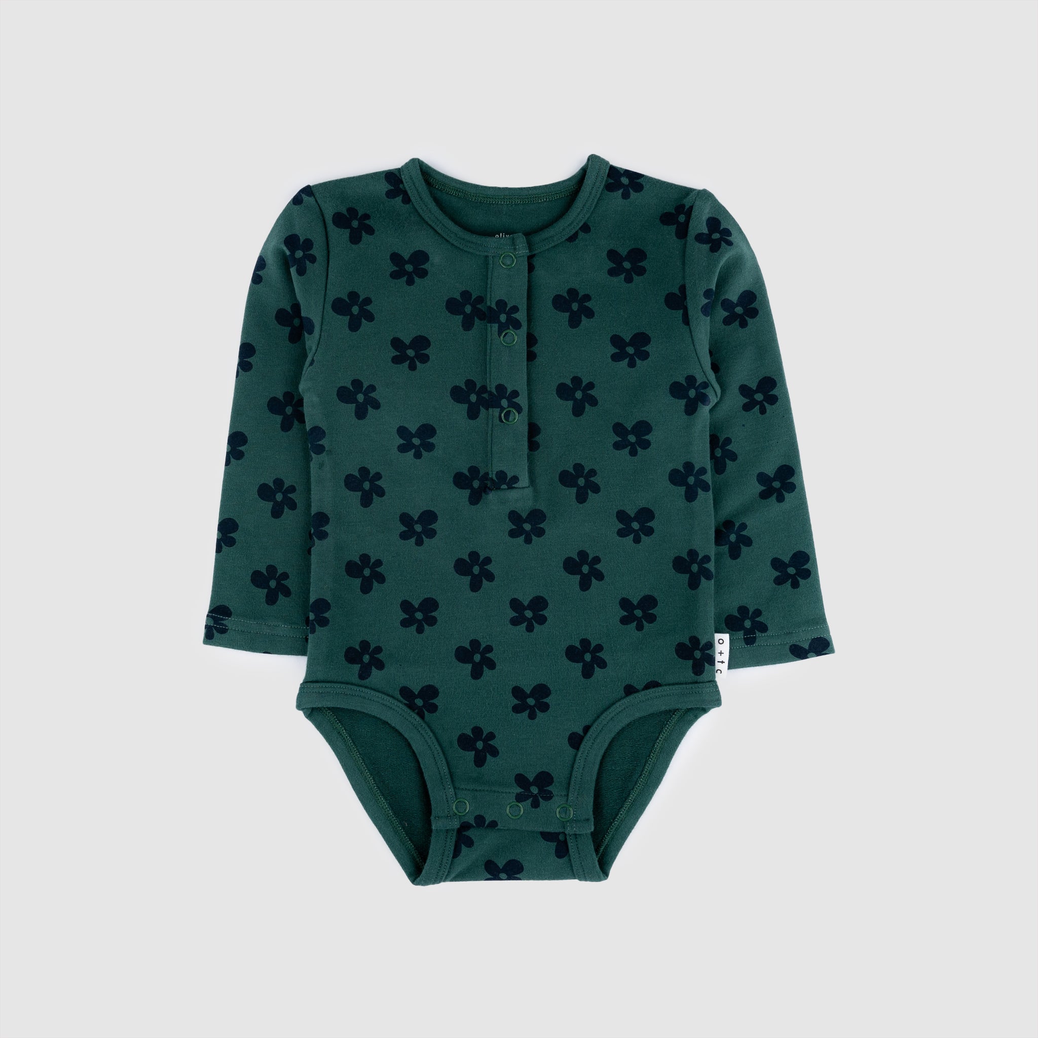 Night Meadow Flower Long Sleeve Bodysuit