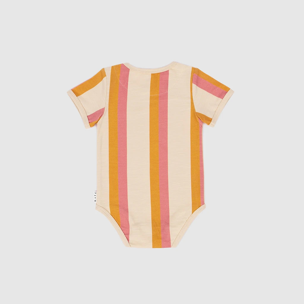 Candy Stripe Short Sleeve Bodysuit