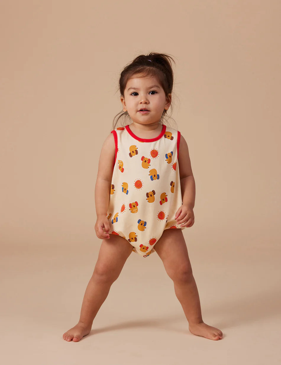 Klip On Koala Bubble Romper Vanilla