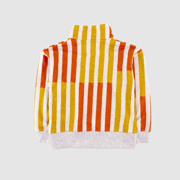Duo Stripe Zip Pullover