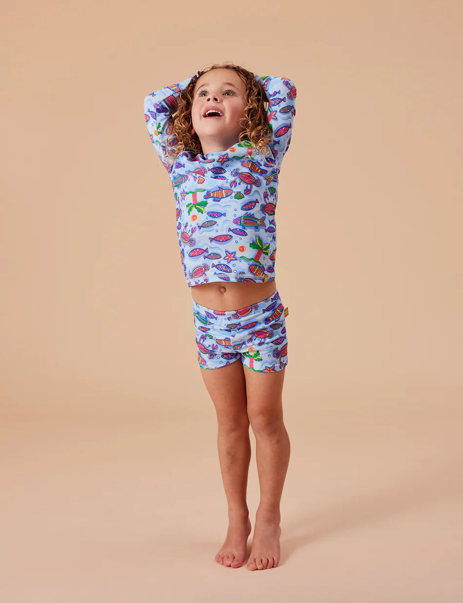 Daydream Island Unisex Swim Shorties - Crystal Clear