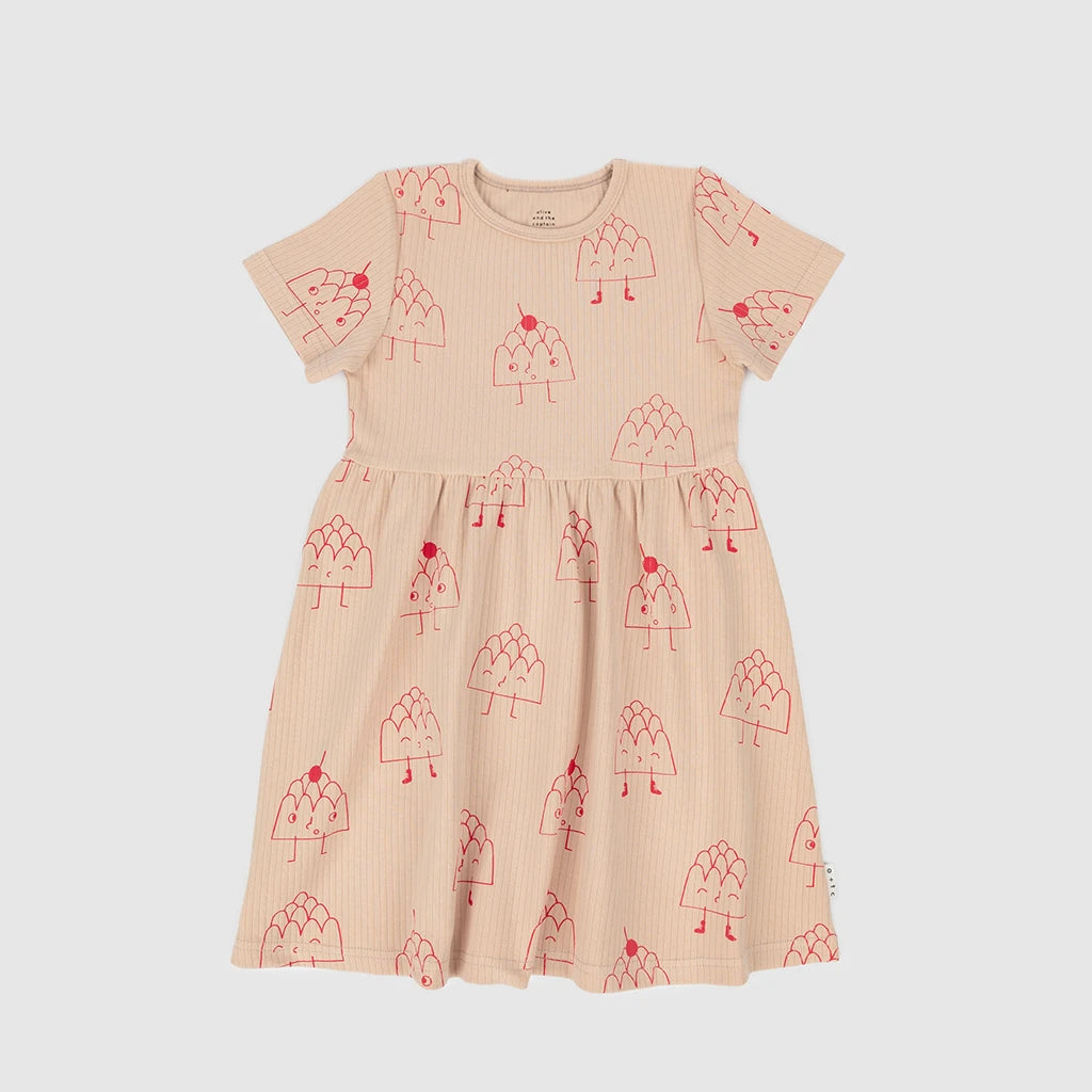 Jelly Legs Rib Short Sleeve Dress