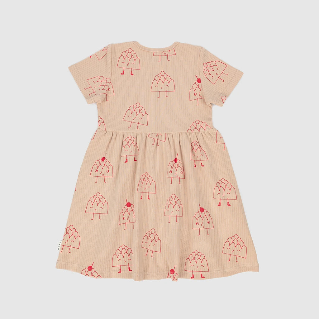 Jelly Legs Rib Short Sleeve Dress