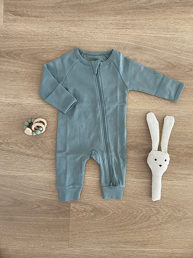 Mitten Cuff Onesie – Sage
