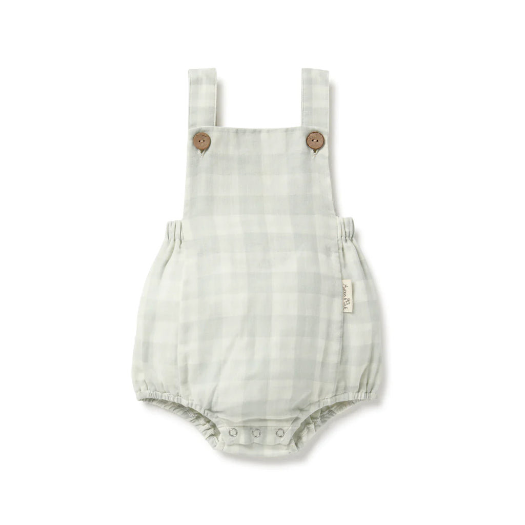 Sage Gingham Playsuit – Smoke