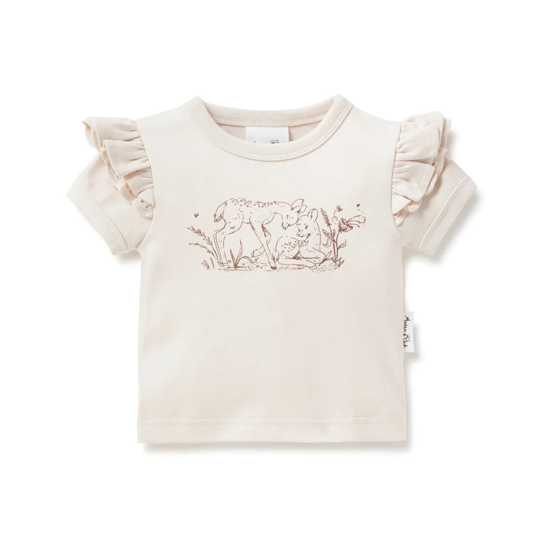 Fawn Print Flutter Tee