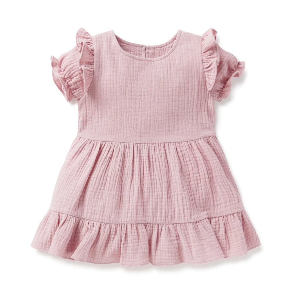 Rosette Muslin Dress