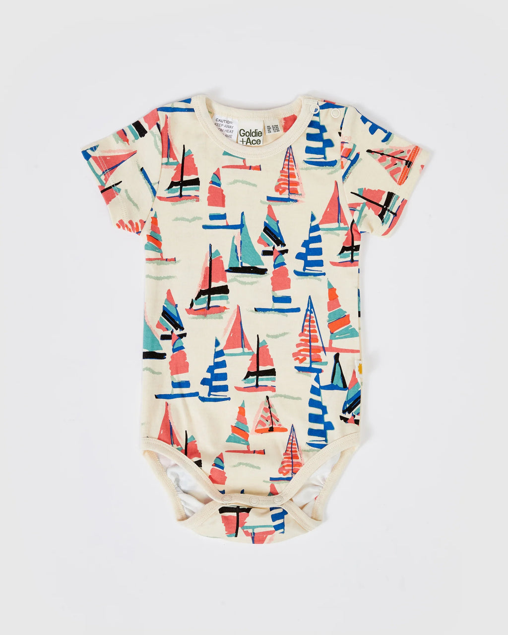 On The Bay Print Short Sleeve Bodysuit