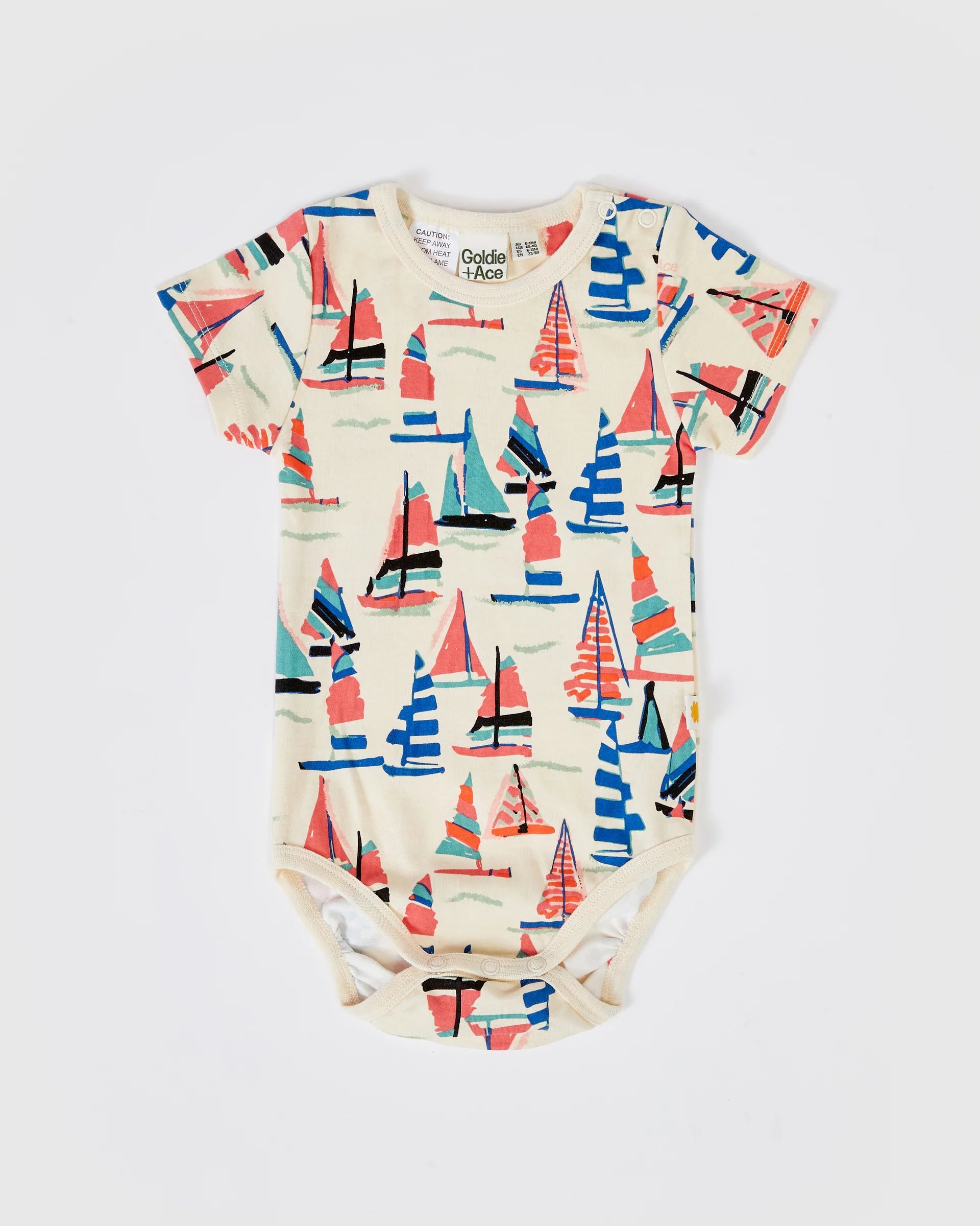 On The Bay Print Short Sleeve Bodysuit