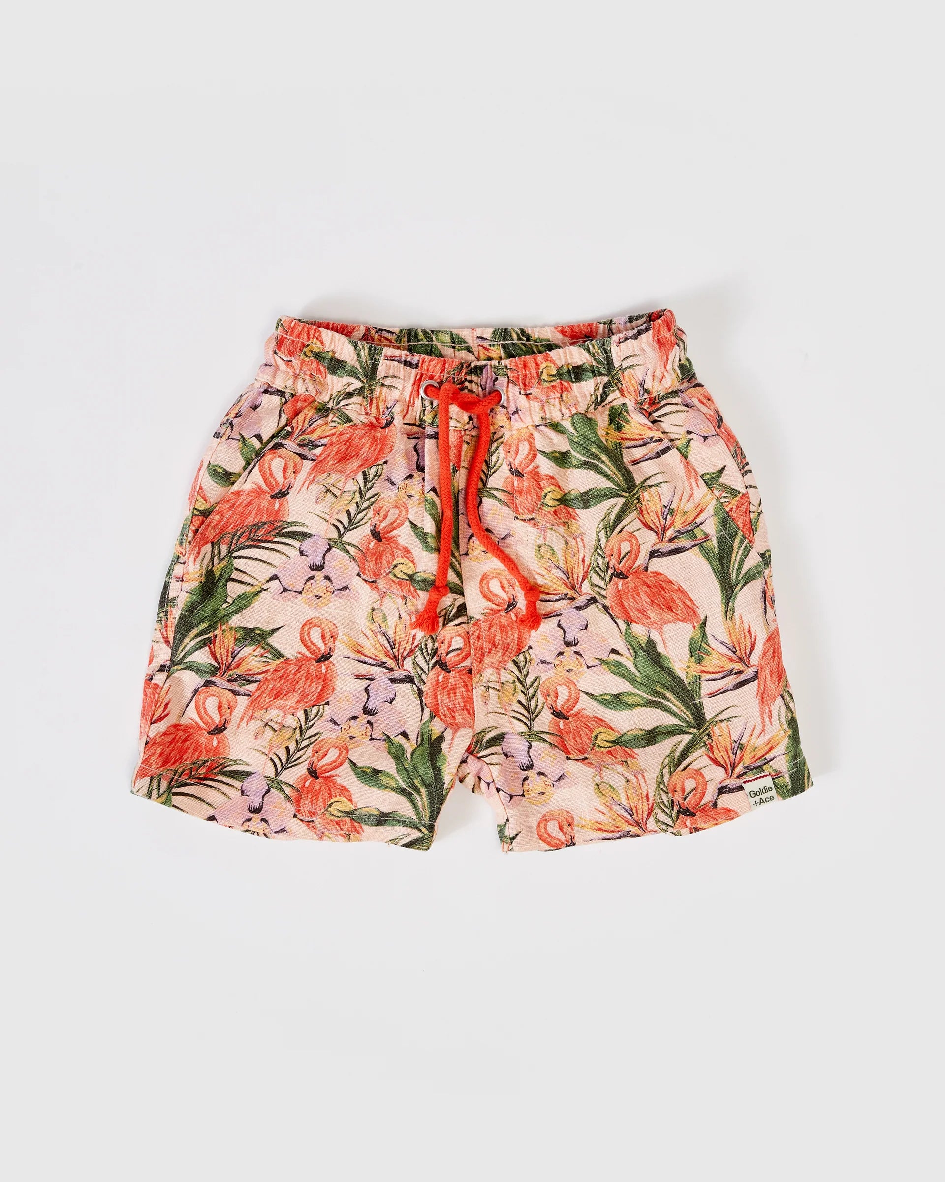 Noah Linen Shorts - Flamingo