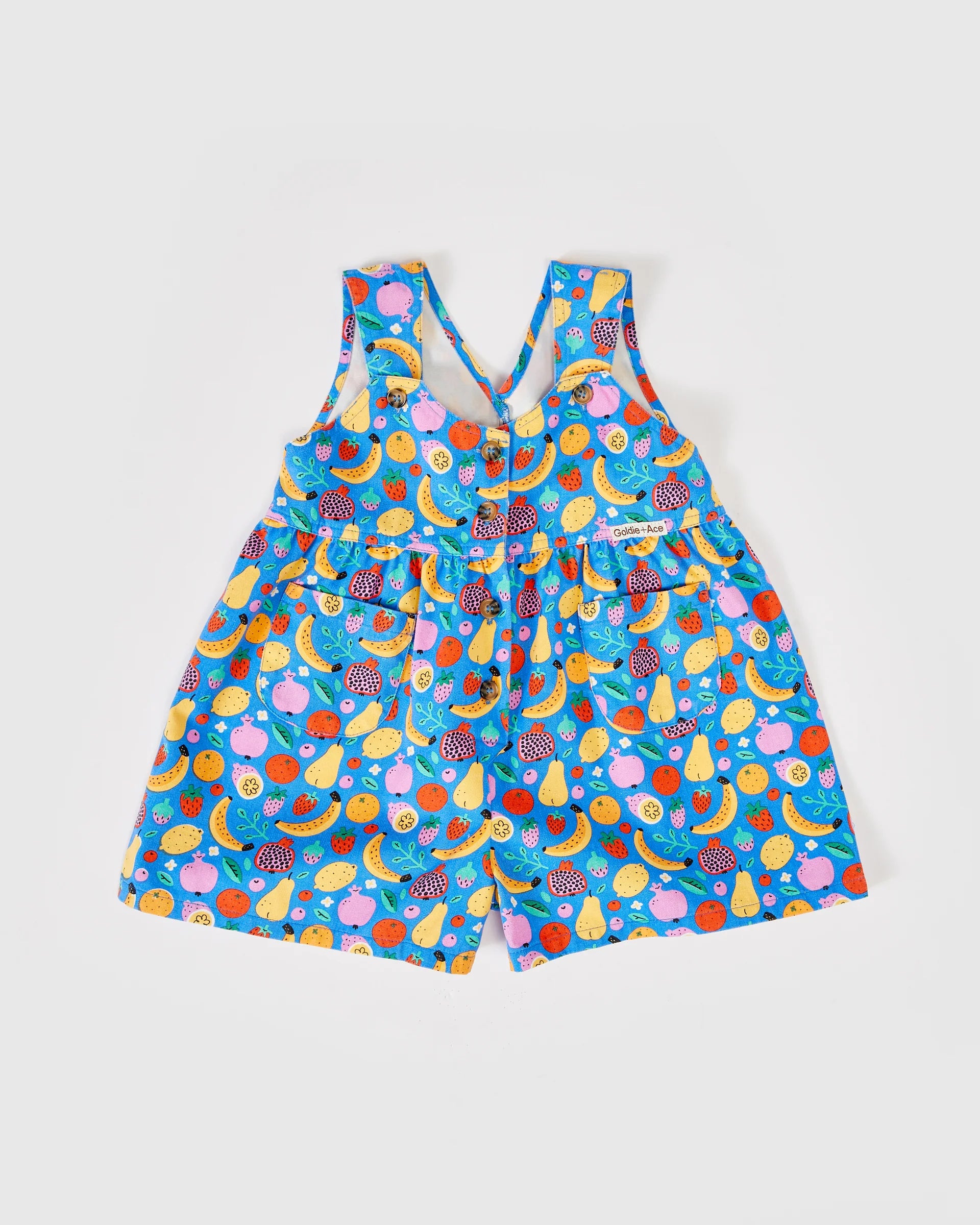 Sara Denim Shortalls - Fruit Tingle