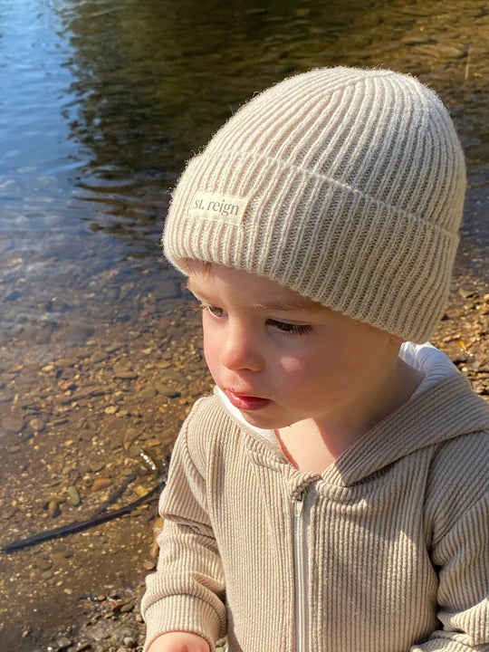 Mini Woolly Beanie – Oatmeal