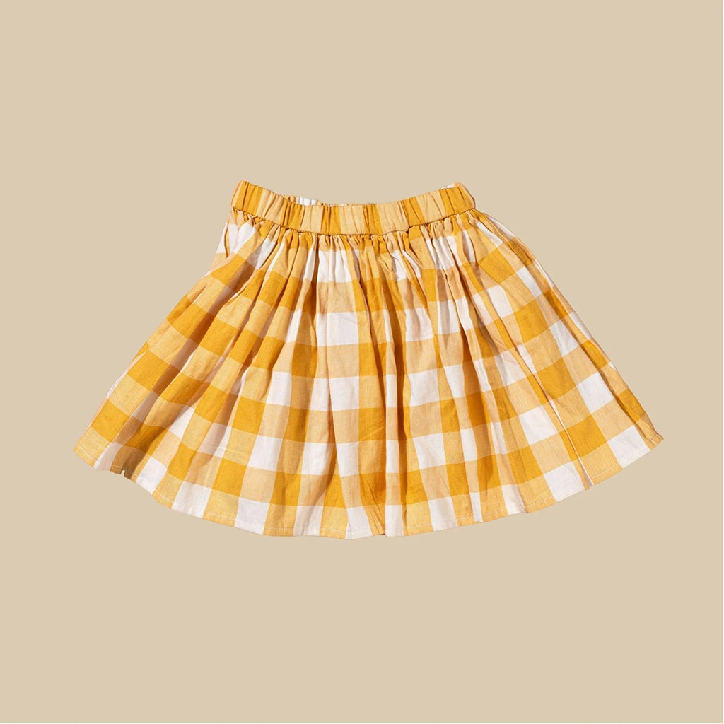 Gingham Skirt Yellow