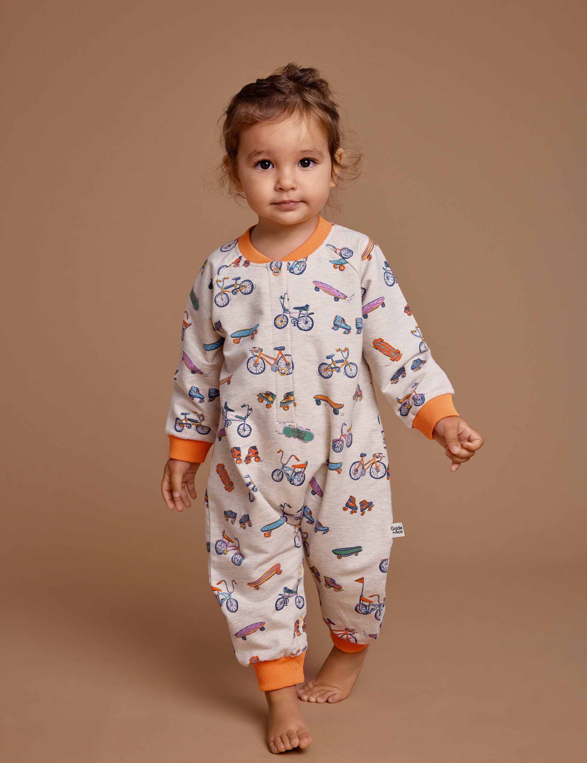 Play All Day Relaxed Terry Romper - Oat Marle