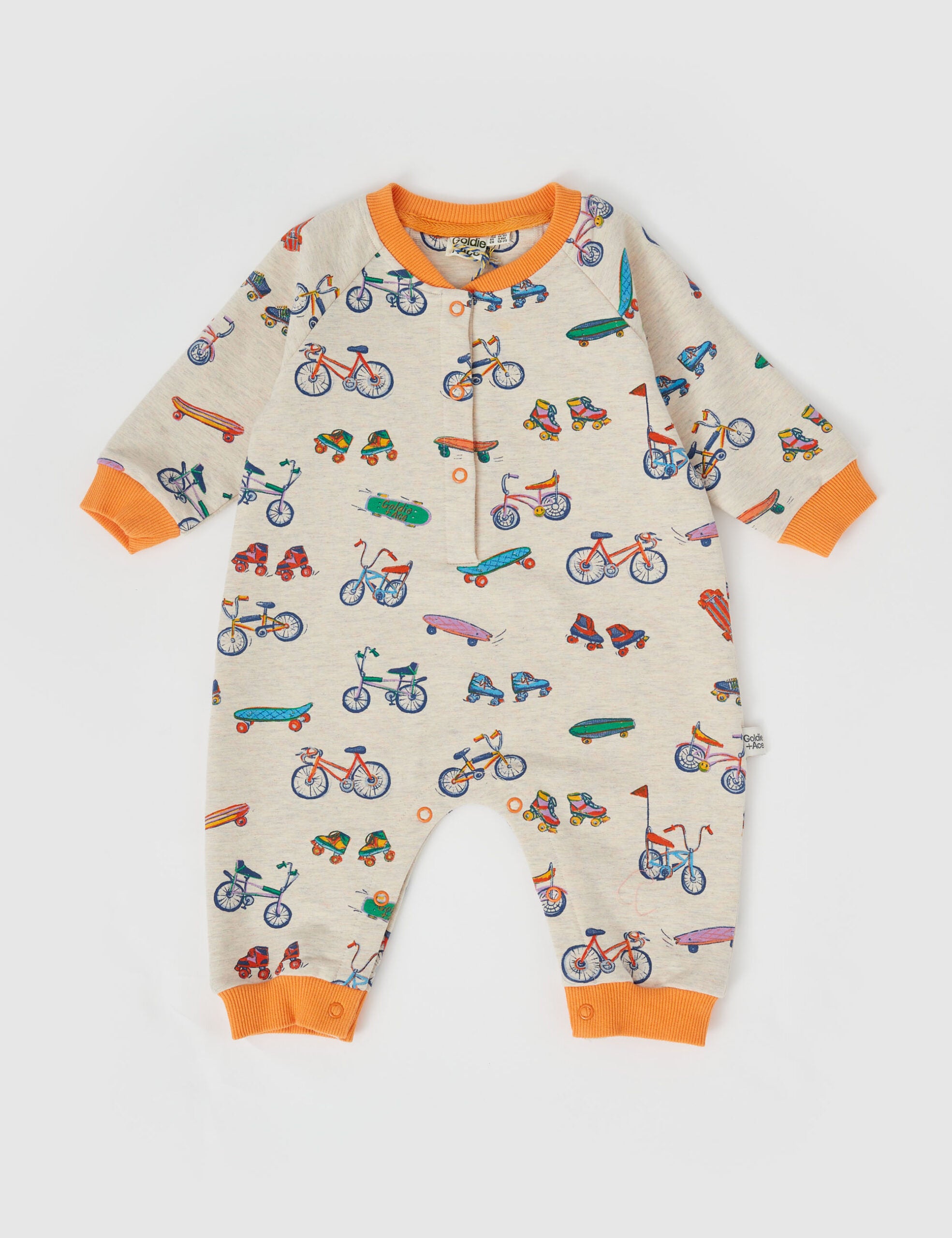 Play All Day Relaxed Terry Romper - Oat Marle