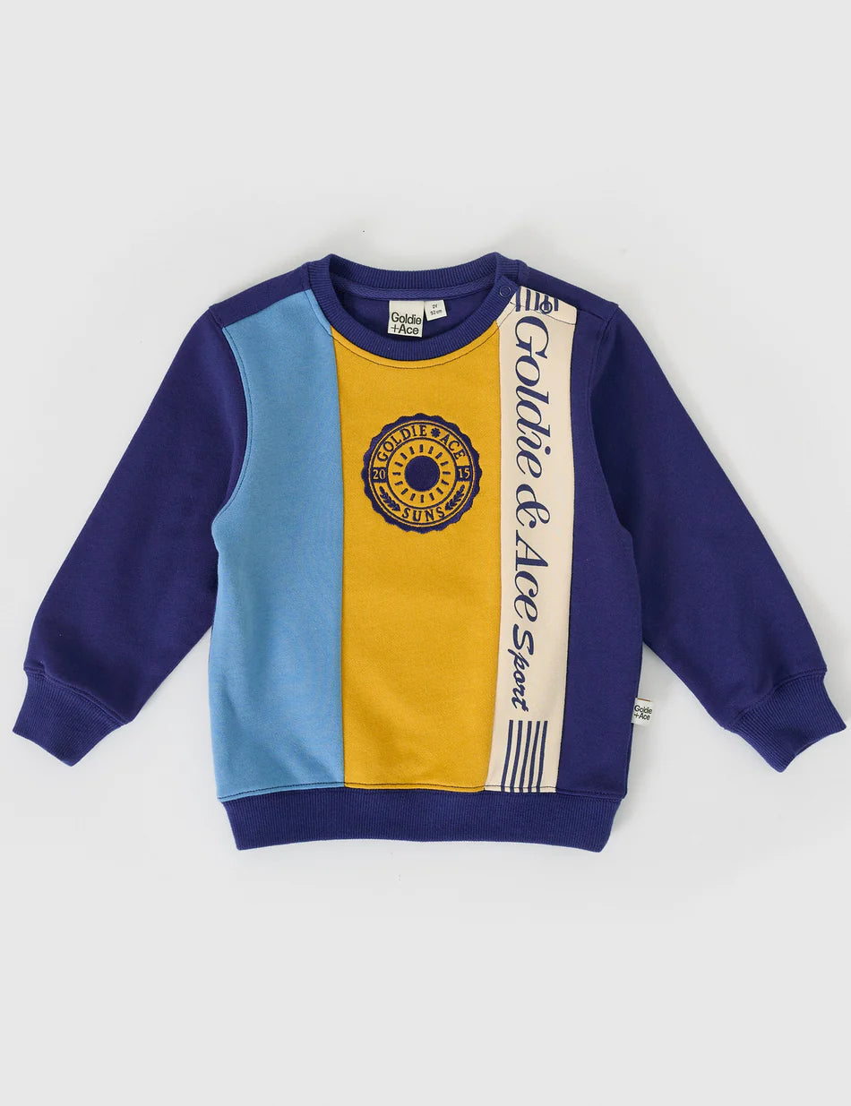 Goldie Sports Day Terry Sweater - Navy
