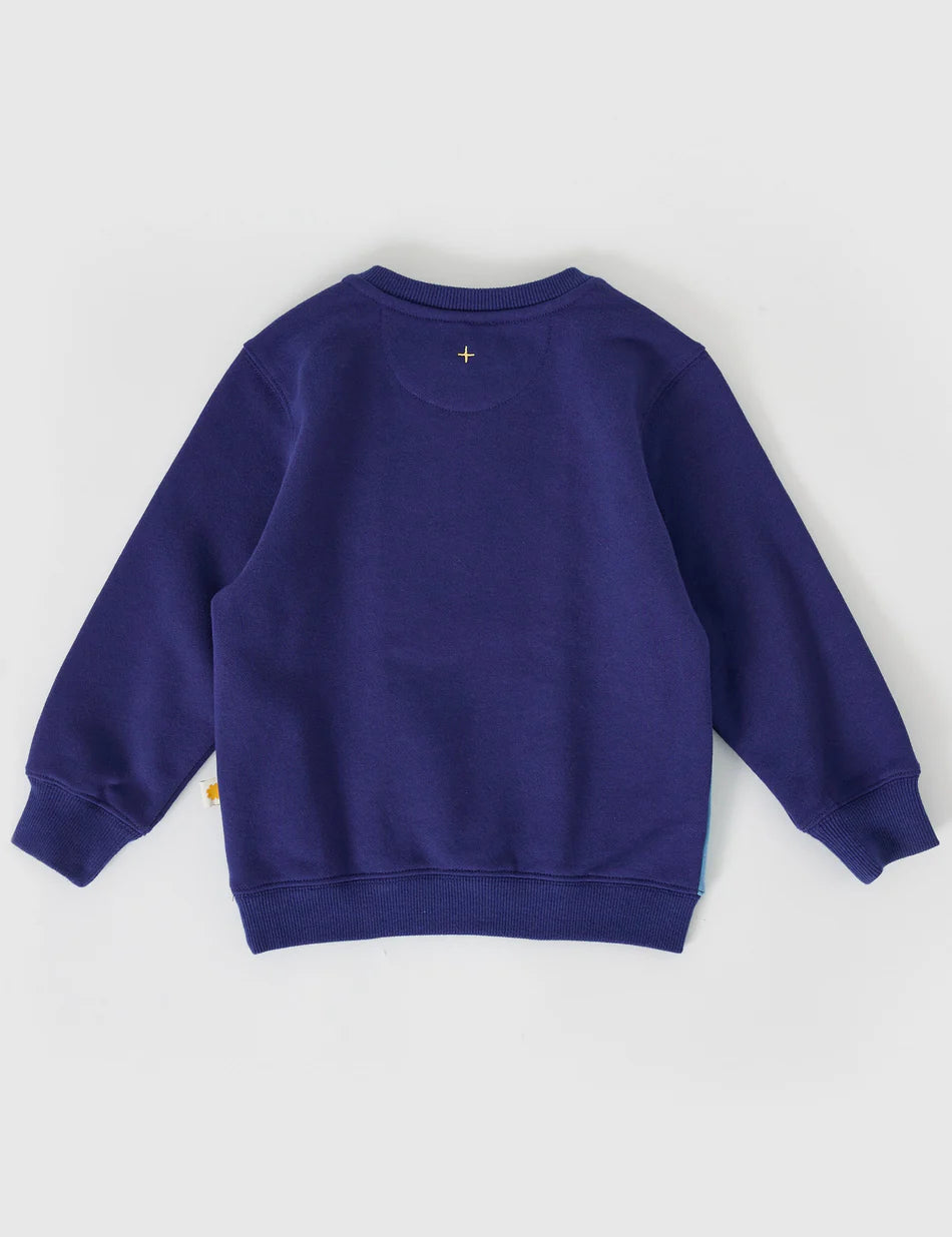 Goldie Sports Day Terry Sweater - Navy
