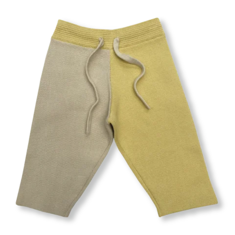 Colour Block Milano Pant - Dusty Lime