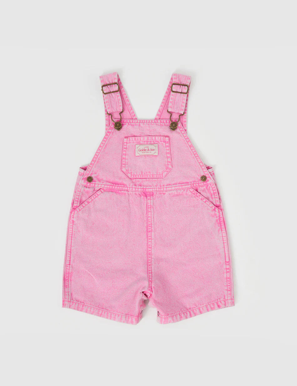 Burton Vintage Washed Denim Overalls Bubblegum