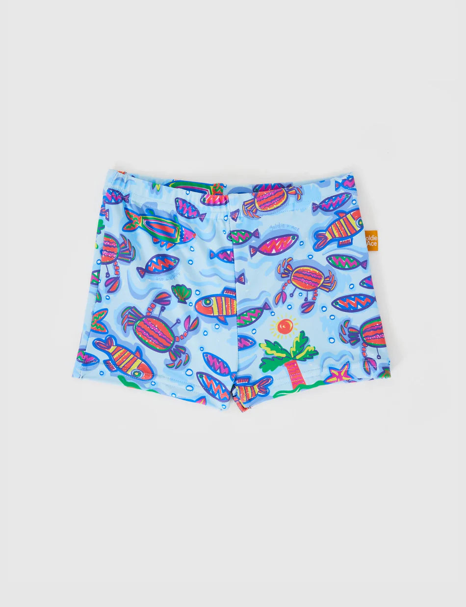 Daydream Island Unisex Swim Shorties - Crystal Clear