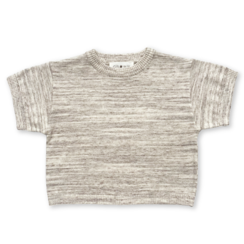 Organic knitted Tee - Wheat