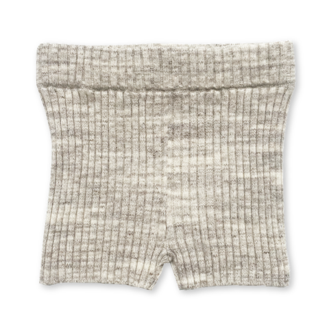 Knitted Rib Bike Shorts - Wheat
