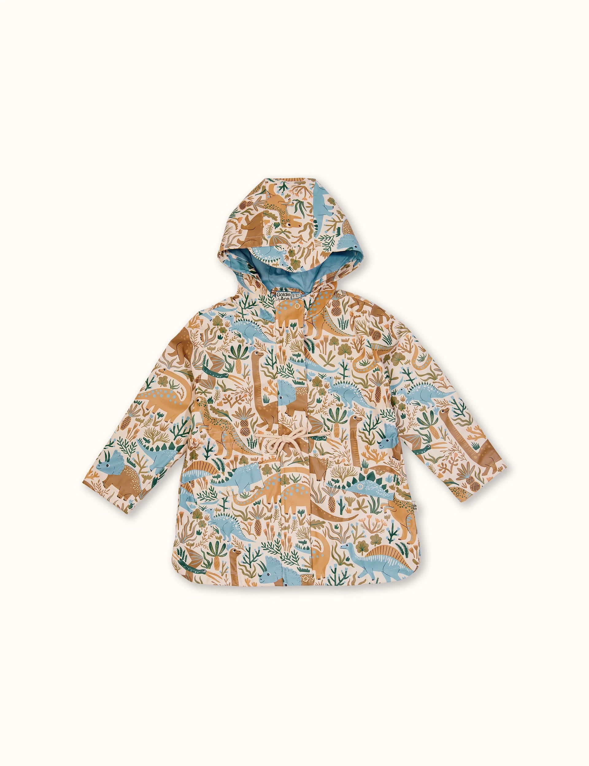 Dino Print Roar Print Raincoat Blue