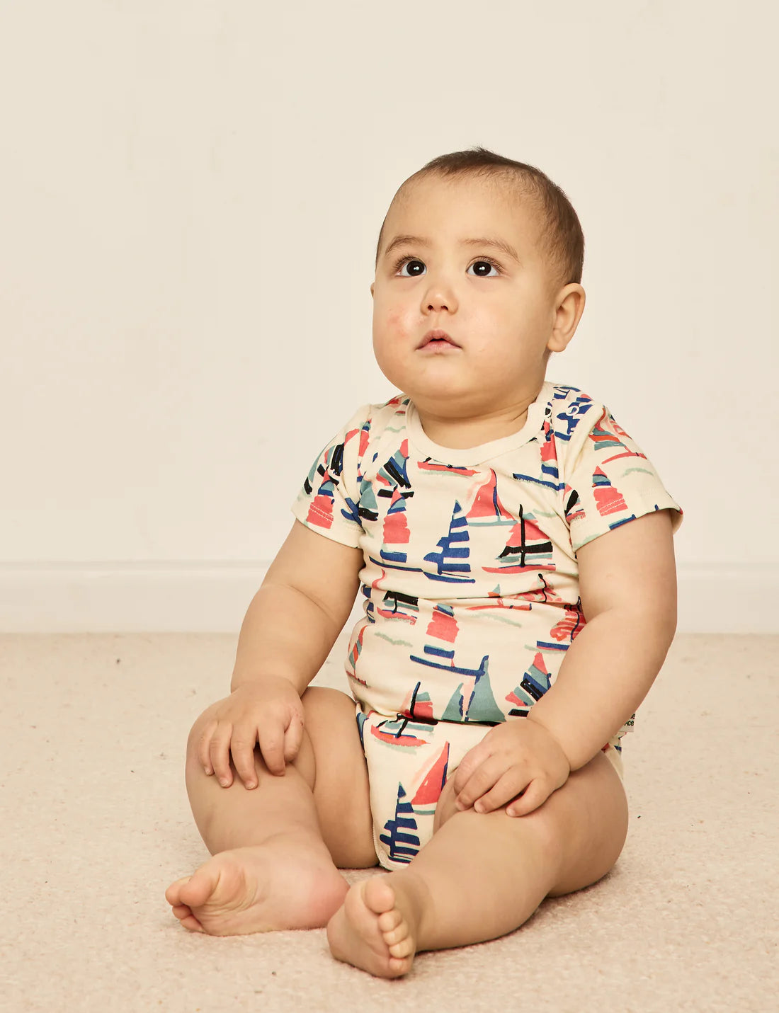 On The Bay Print Short Sleeve Bodysuit