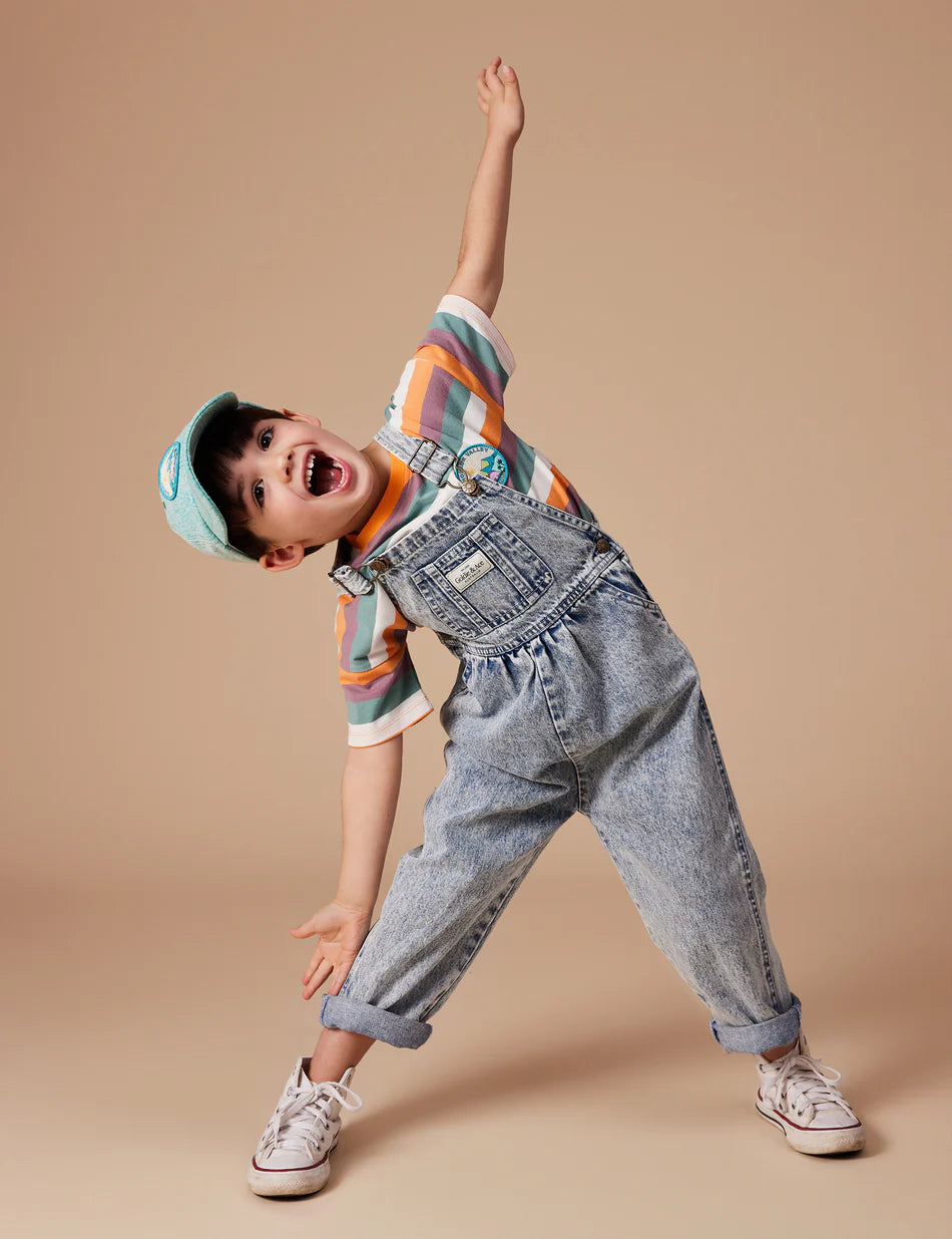 Austin Vintage Washed Overalls- Light Denim