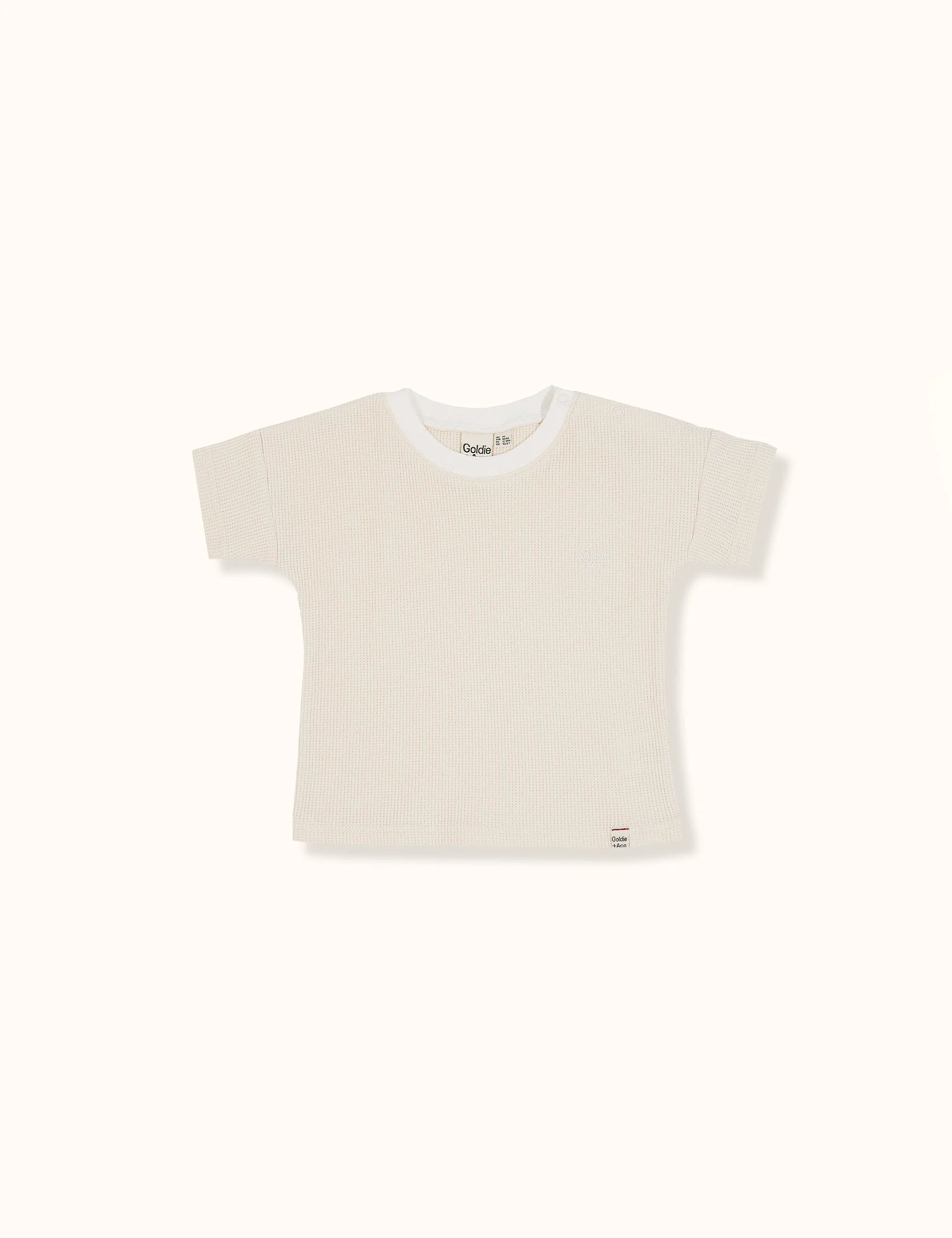 Goldie Waffle Tee Antique White