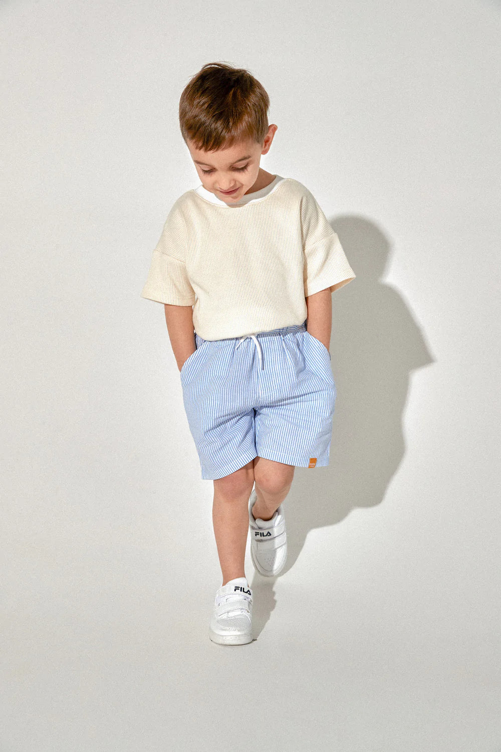 Goldie Waffle Tee Antique White