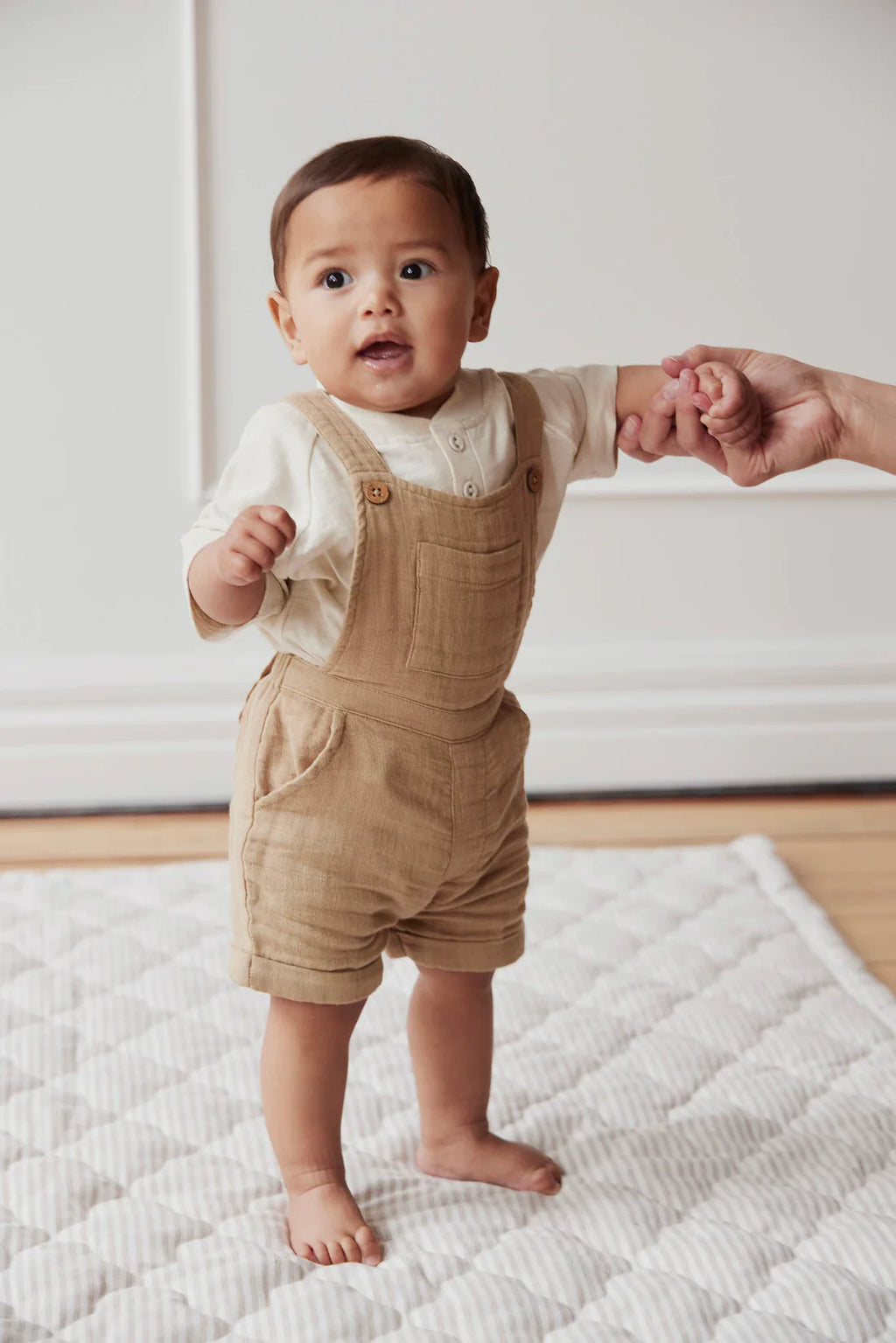 Organic Cotton Muslin Hugo Overall - Balm