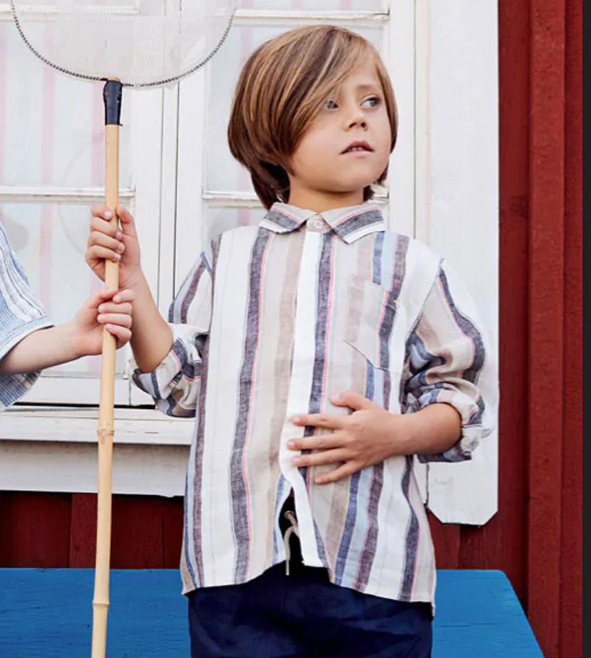 Bondi Stripe linen shirt