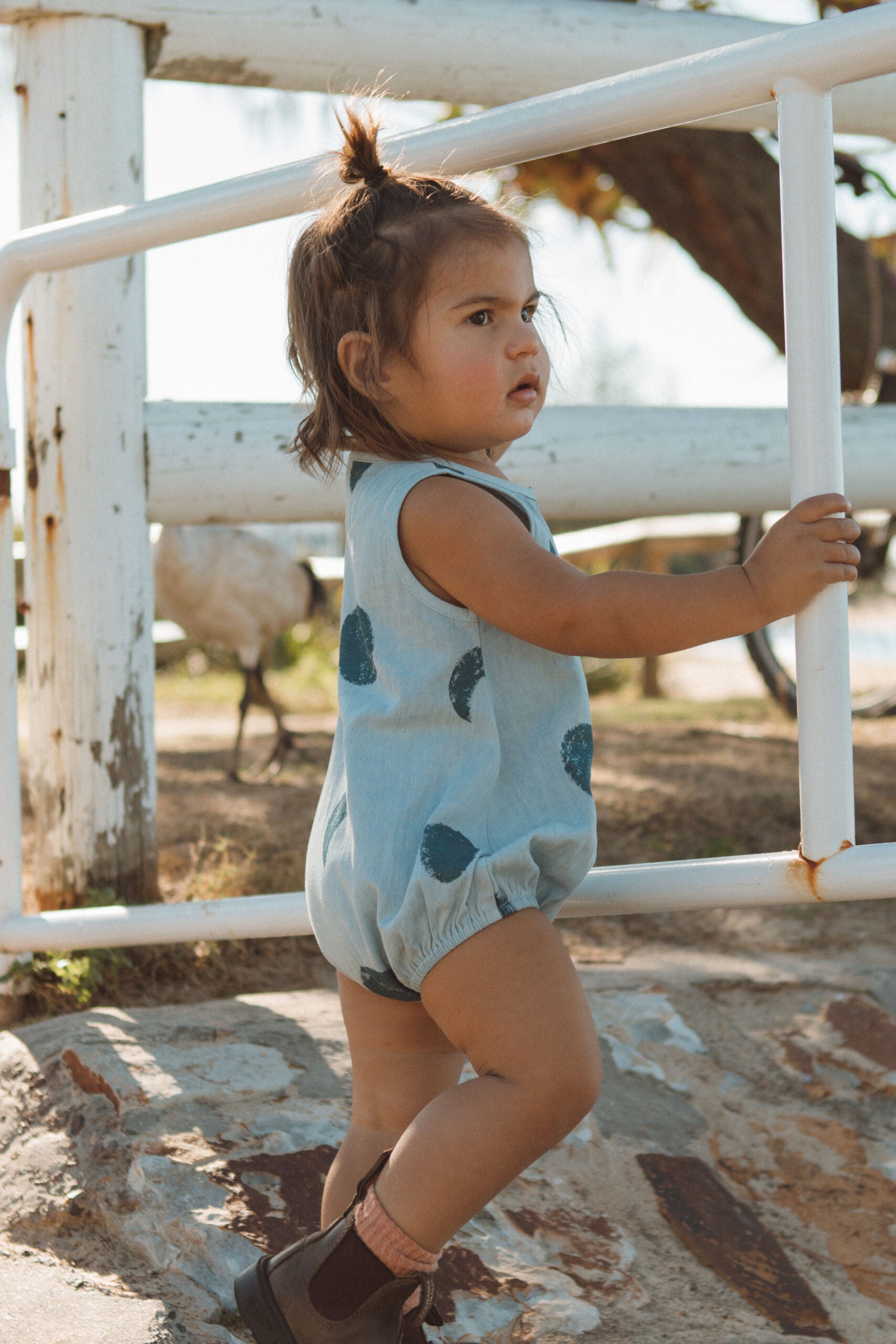 Blue Moon Bubble Romper
