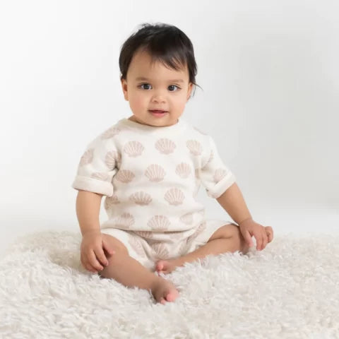Slouchy Jacquard Knit Romper - Shelly Beach