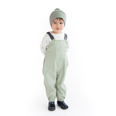 Splashy Overalls - Moss Grid