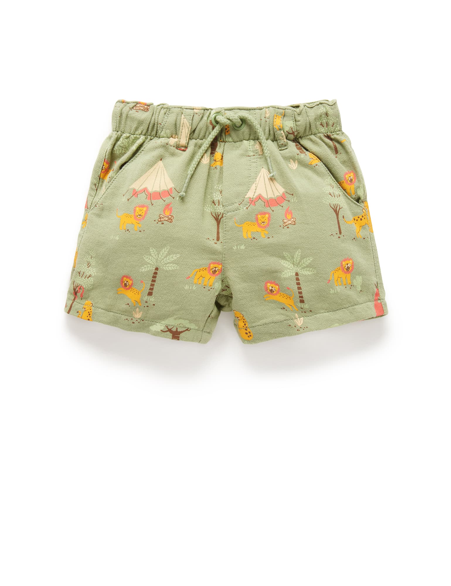 Printed Pull On Short - Jungle Cats