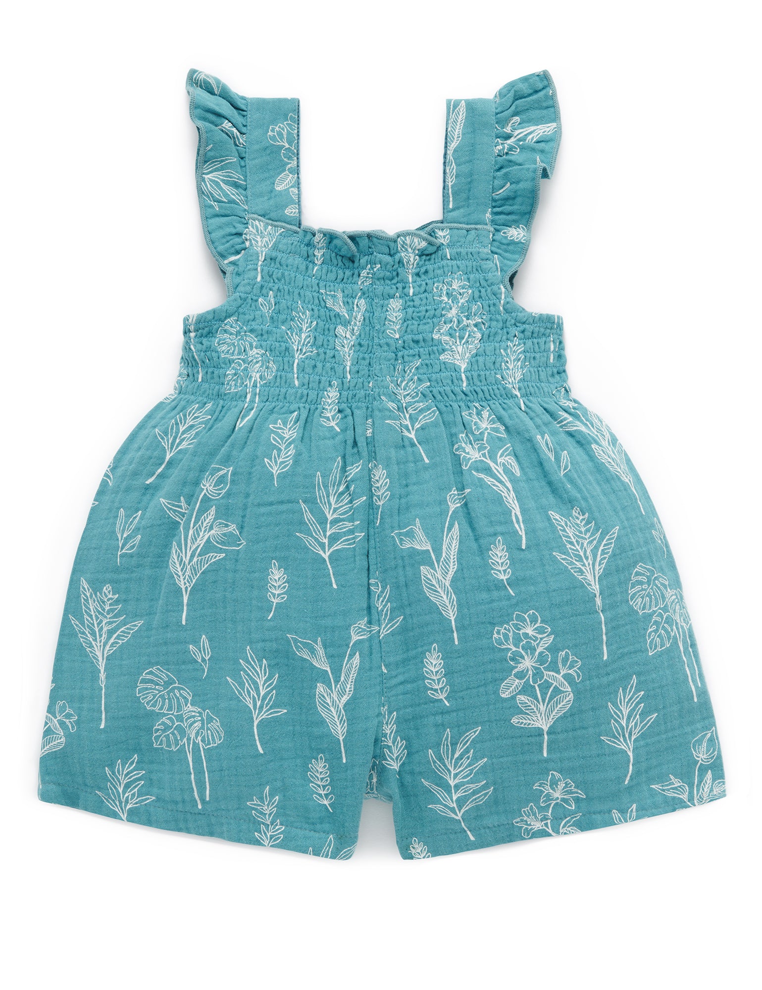 Shirred Jumpsuit - Fern