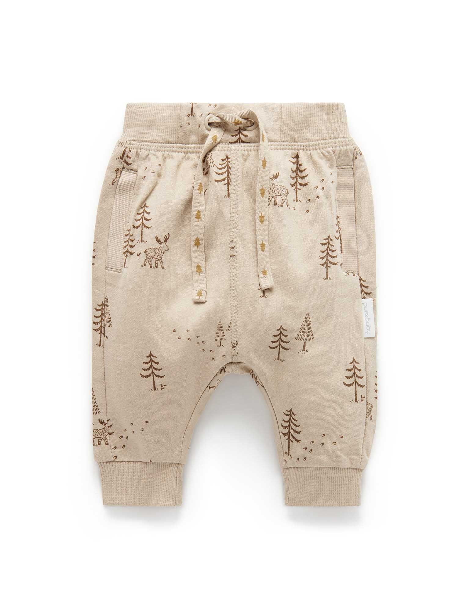 Light Slouchy Pants -Wandering Moose Print