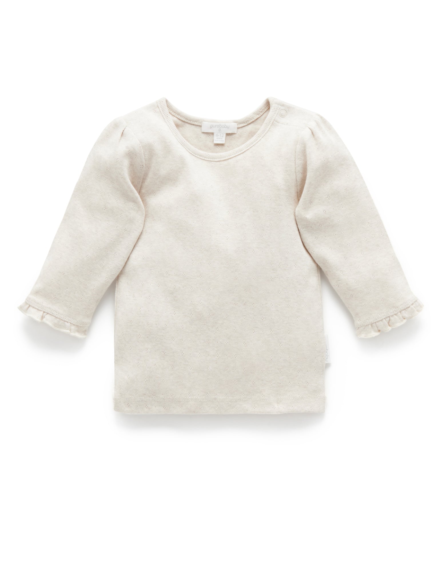 Pointelle Rib Layering Top - Cloud
